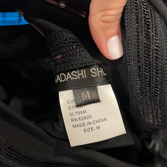 TADASHI SHOJI ILLUSION COCKTAIL DRESS W/ TULLE  DETAIL & BACK ZIPPER CLOSURE - Picture 13 of 13